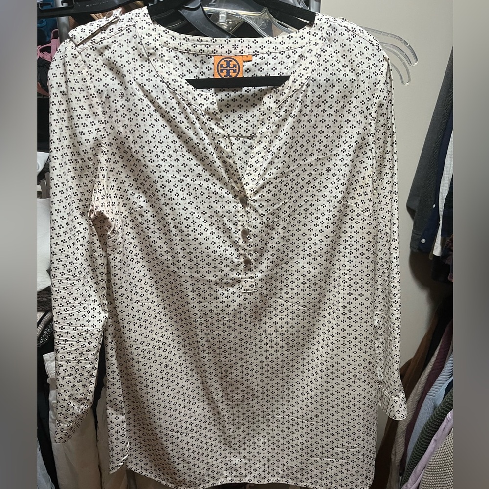 Tory Burch Patterned Silk Blouse